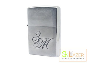 Гравировка на зажигалке zippo-текст