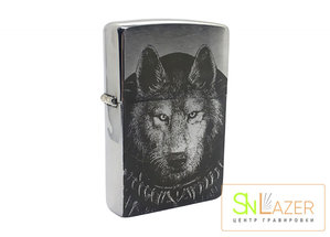 Гравировка на зажигалке zippo-животное